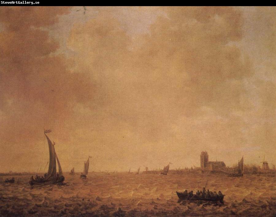 Jan van Goyen View of Dordrecht across the river Merwede